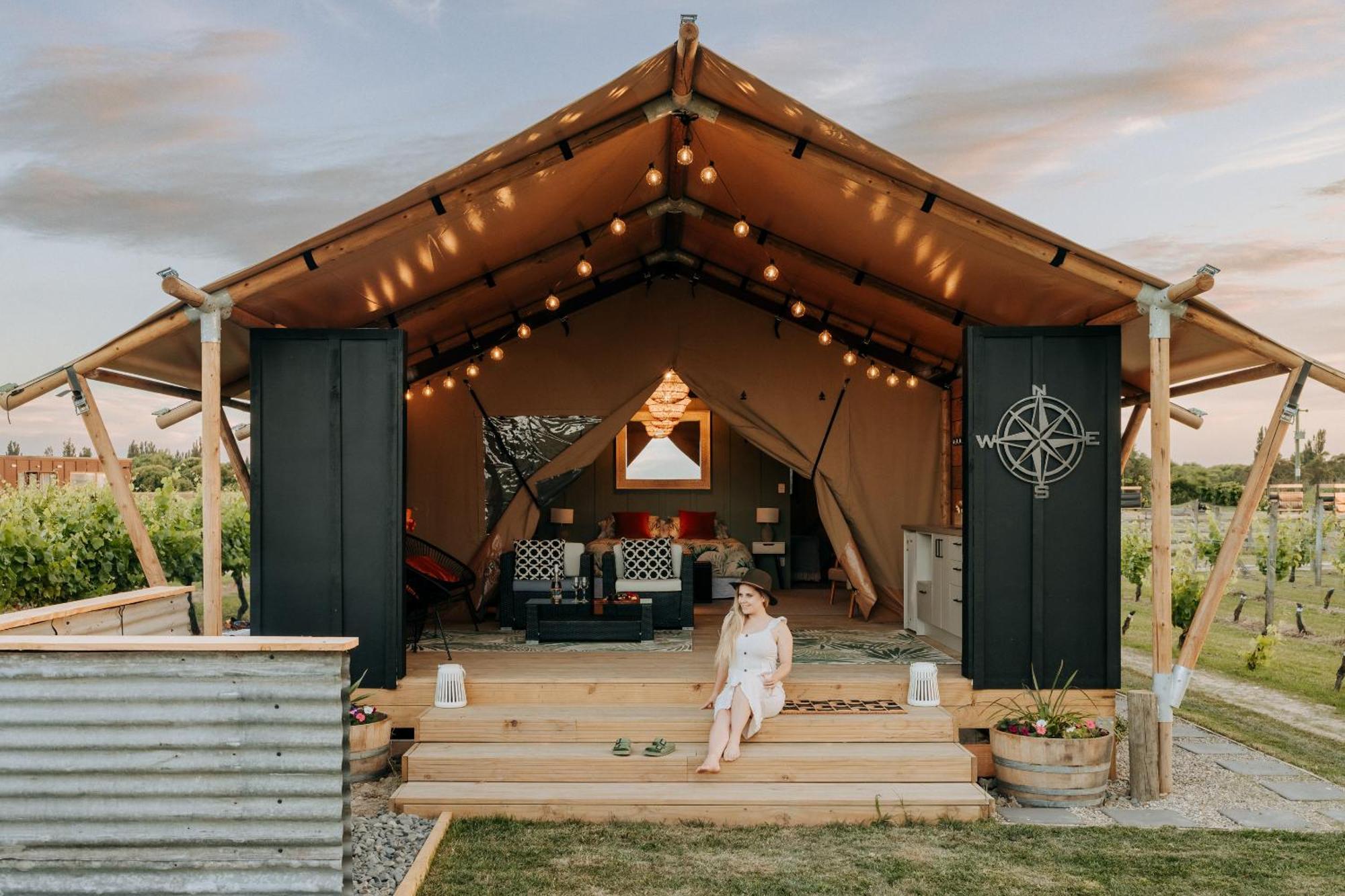 Villas & Vines Glamping هاستينغز المظهر الخارجي الصورة